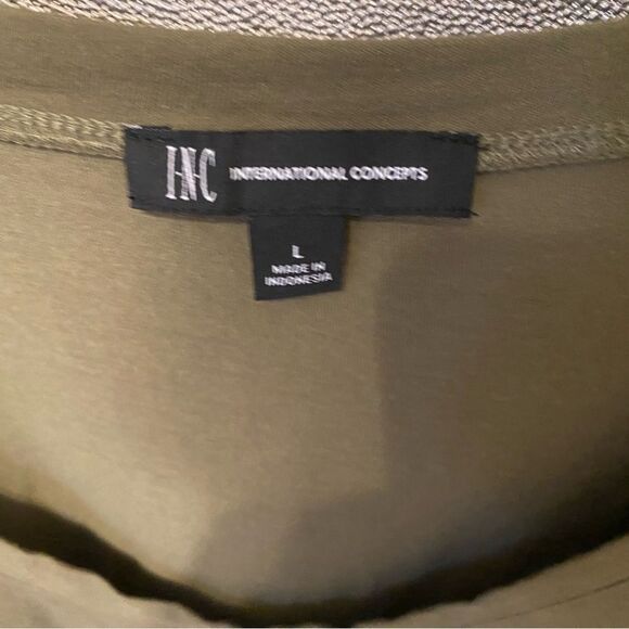 INC Pullover Top with Long Puffed Sleeves - Picture 2 of 3